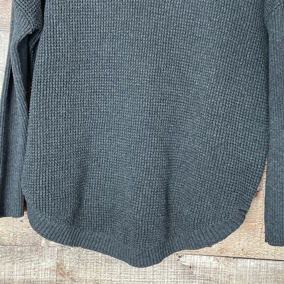 Michael Kors Pearl Heather Gray Turtleneck Round Hem Sweater Size Large - Picture 3 of 10